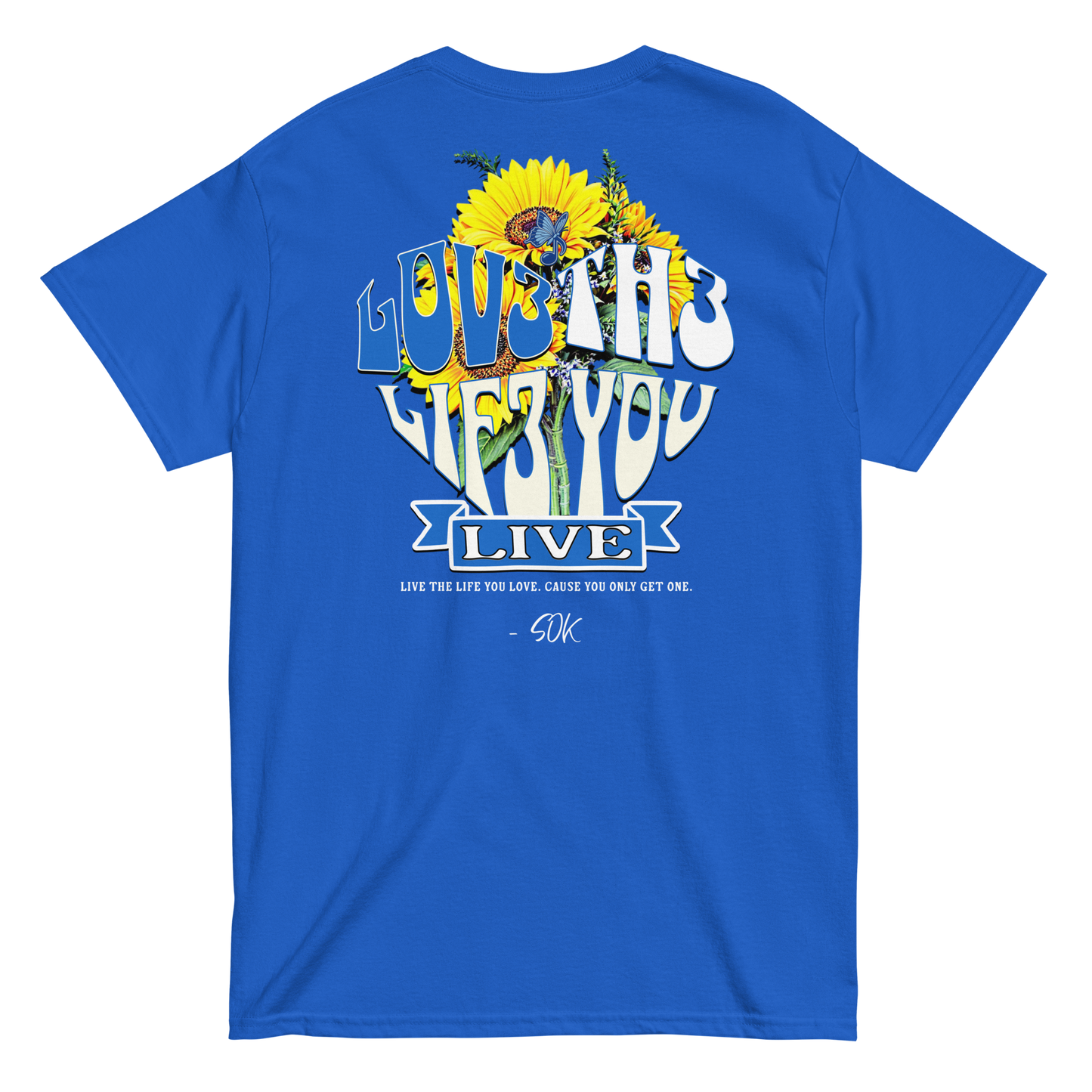 LOV3 TH3 LIF3 YOU LIVE FLAGSHIP TEE (BLU3PRINT)