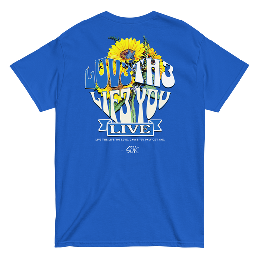 LOV3 TH3 LIF3 YOU LIVE FLAGSHIP TEE (BLU3PRINT)