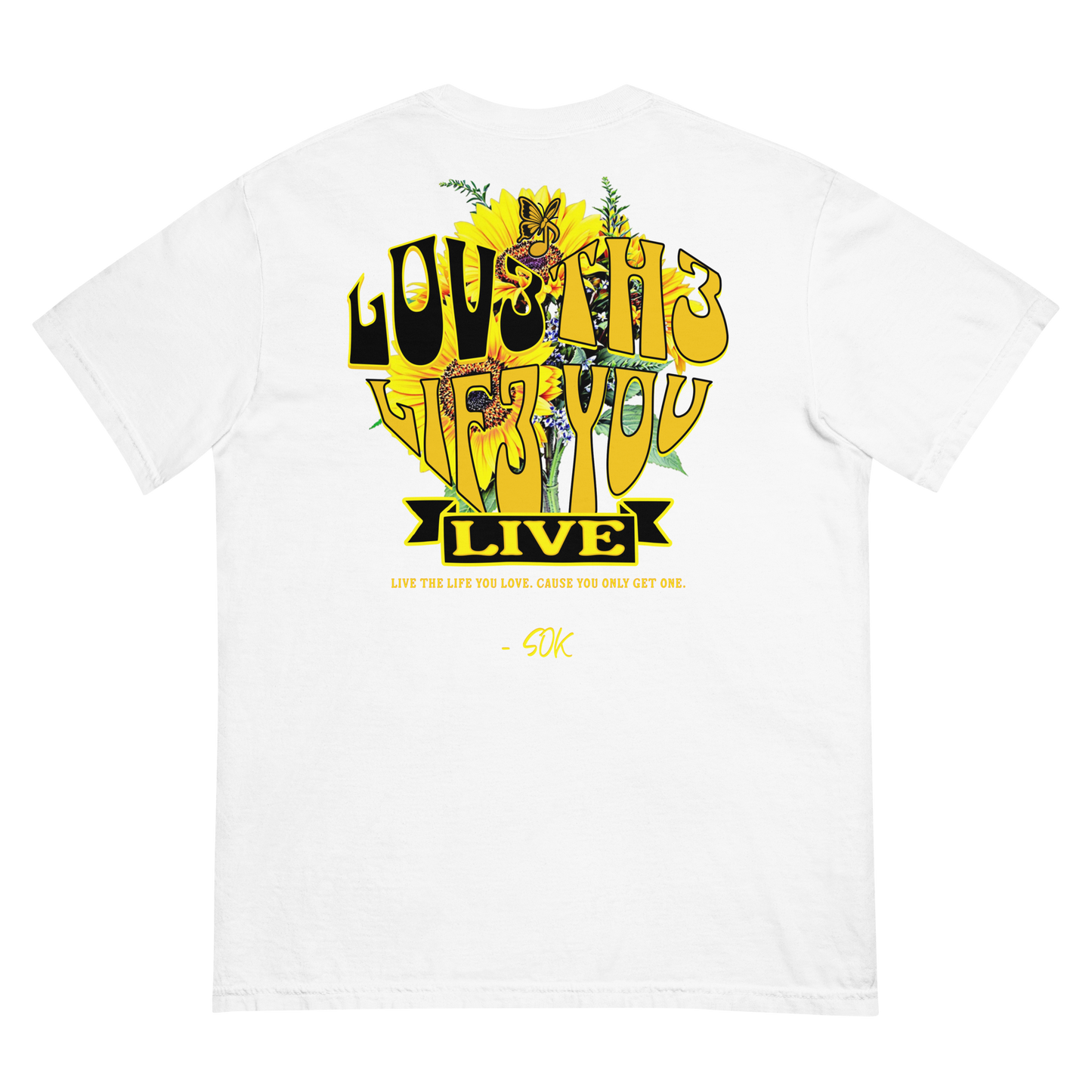LOV3 TH3 LIF3 YOU LIVE FLAGSHIP TEE (SIGNATURE)